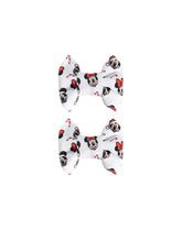 Merry Mouse Candy Canes Bow Clips